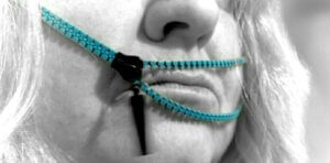 boundaries speak up shut up face with zipper art photo symbolic dare to say dont be silent