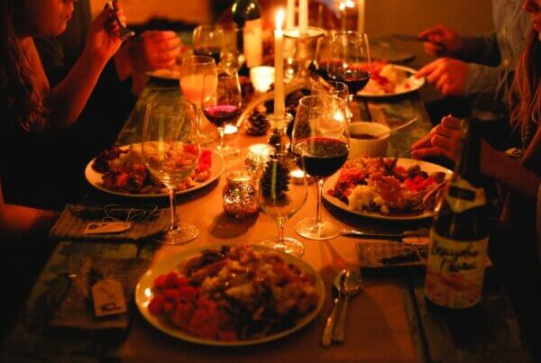 holidays dinner with friends trigger substance abuse