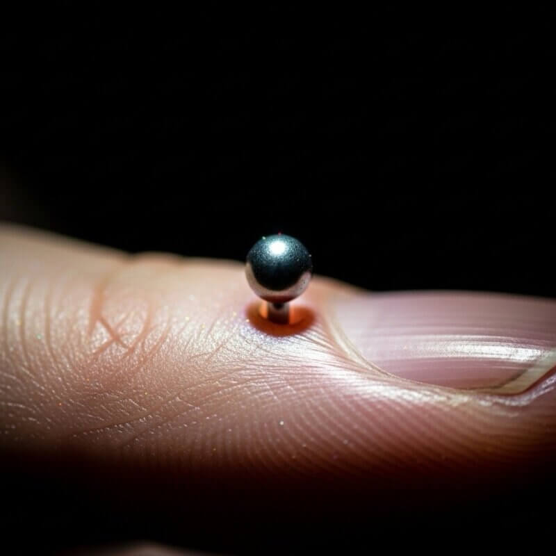 a teen's finger piercings on the right, illustrating the debate on parenting and body autonomy.