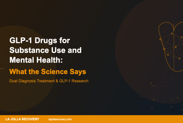GLP-1 drugs for substance use disorders and mental health - brain and neuron illustration