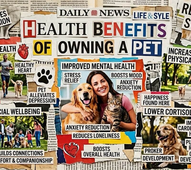 A visual collage illustrating the science of animal healing, showing how pets provide a calming effect for human mental health and addiction recovery.